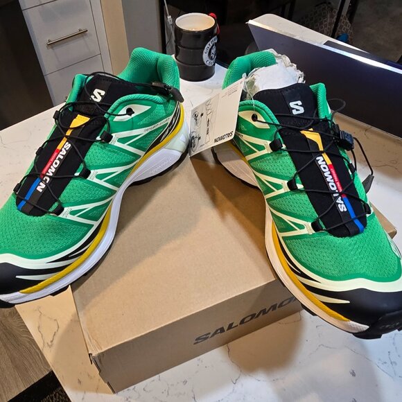 Salomon XT-6 Men's Bright Green Sulphur 475831 Hiking Trail Mens Size 13 NEW - Picture 2 of 15